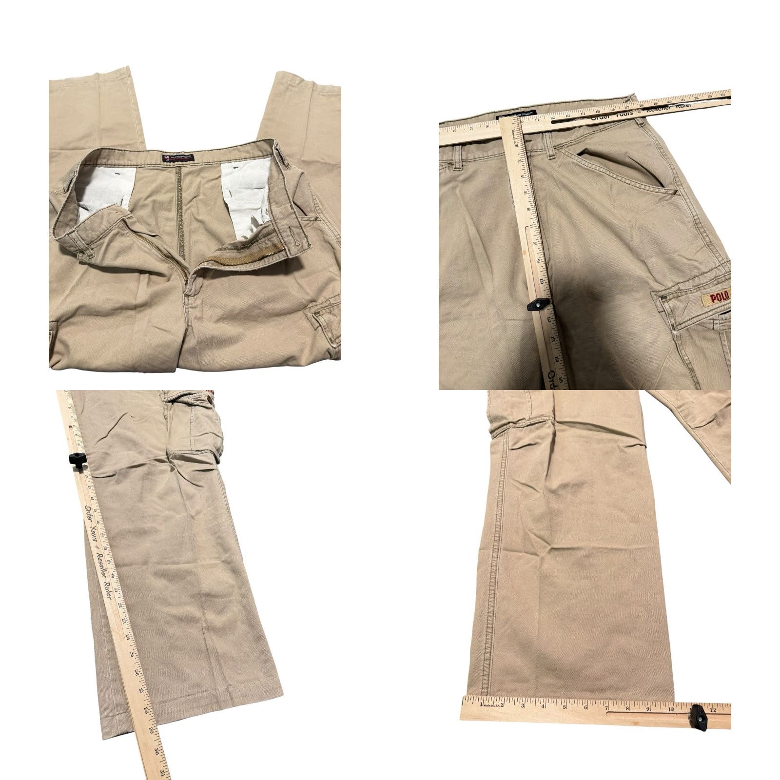 Polo Ralph Lauren VINTAGE Polo Ralph Lauren Polo Jeans Co Cargo Pants Mens 33x30 Khaki Read* Size US XS / EU 42 / 0 - 9 Thumbnail