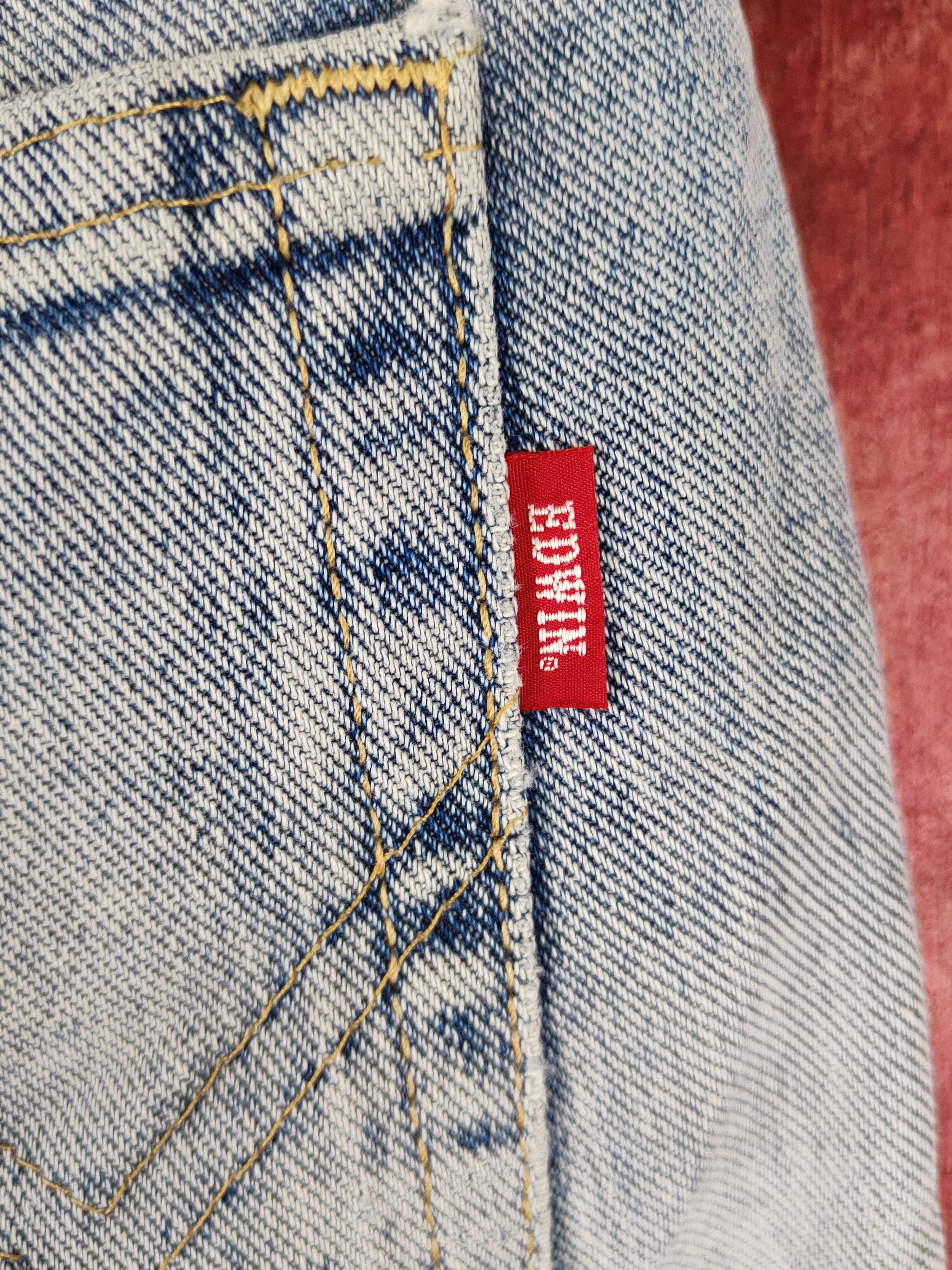 Edwin Edwin Blue Faded distressed ripped Denim #S1601 Size US 29 - 12 Thumbnail