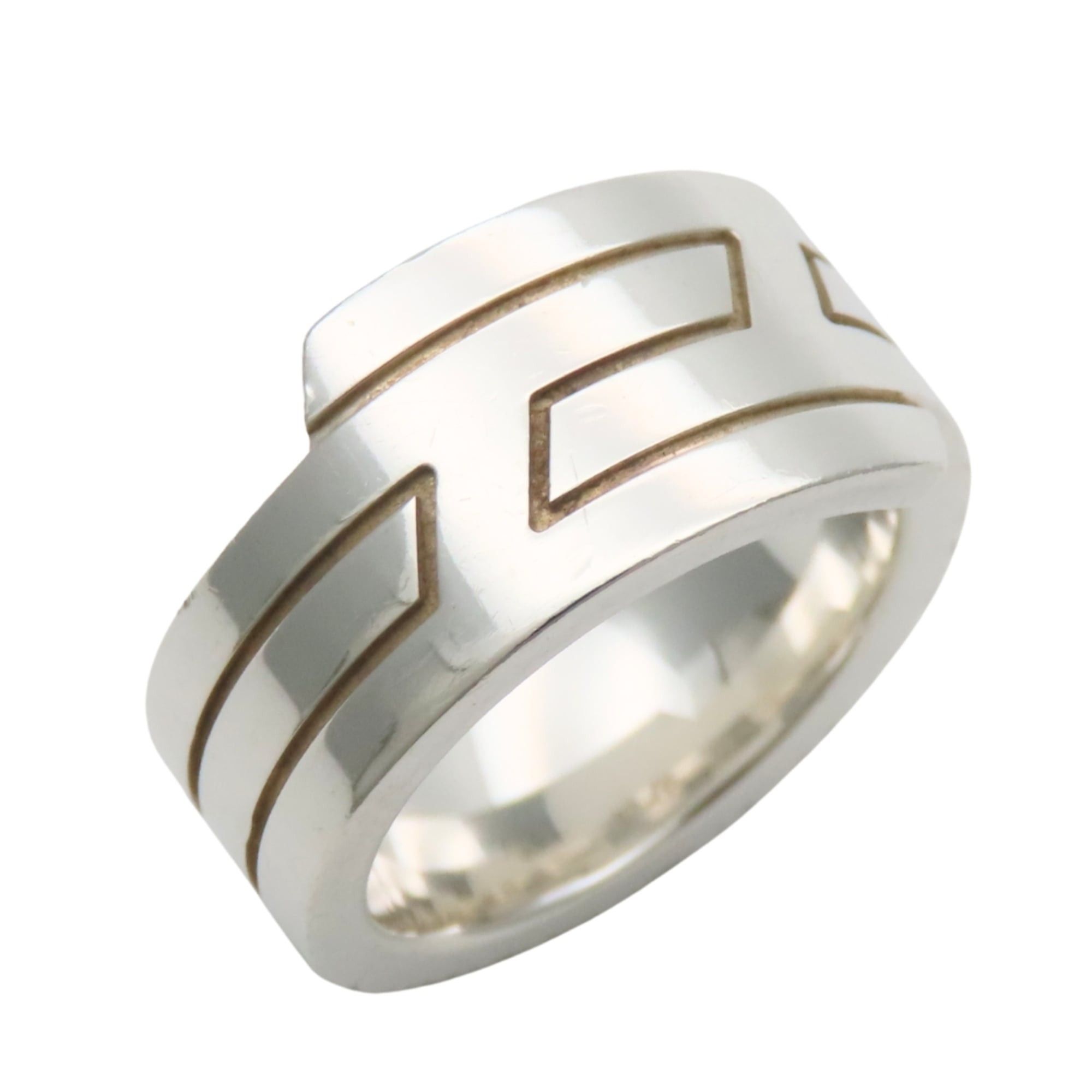 Hermes Hermes Ring - Italique, Size 51, Sterling Silver 925, Women's Size ONE SIZE - 1 Thumbnail
