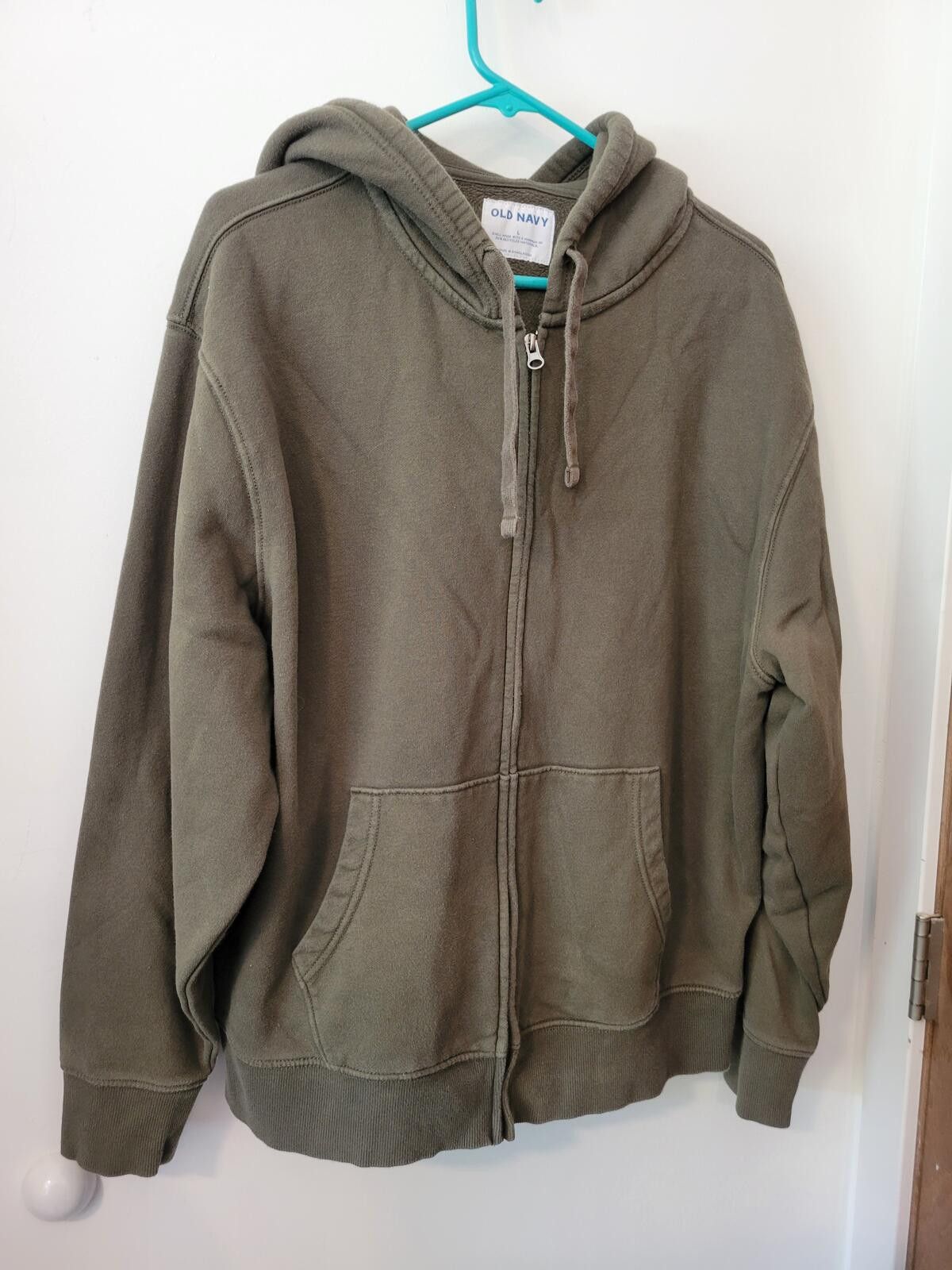 Old Navy Old Navy Olive Green Zip-Up Hoodie Large Size US L / EU 52-54 / 3 - 1 Thumbnail