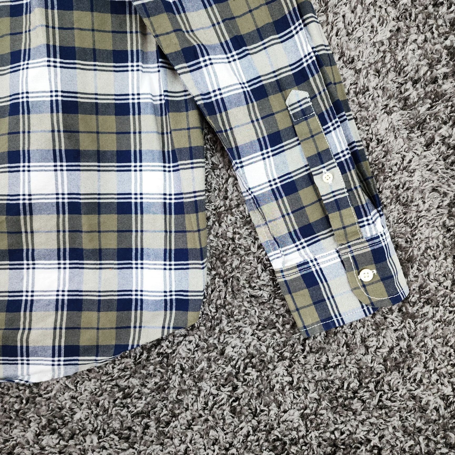 Vintage VINTAGE St. John's Bay Plaid Button-Up Shirt Mens Large Green Blue Long Sleeve Size US L / EU 52-54 / 3 - 6 Thumbnail