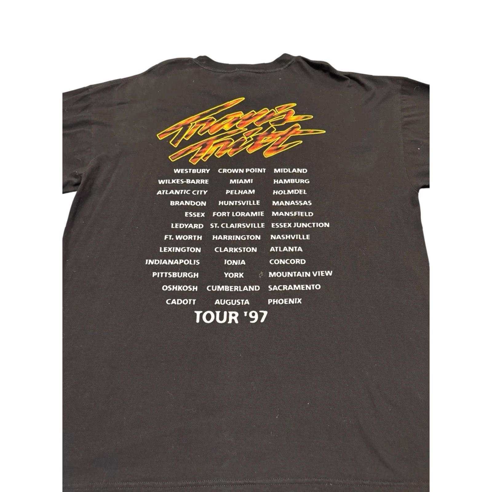 Vintage VINTAGE WinterLand 1996 Travis Tritt Tour Shirt Country Music TShirt XL Tee Short Sleeve Crew Neck Black Cotton Knit Men Factory Size US XL / EU 56 / 4 - 7 Thumbnail