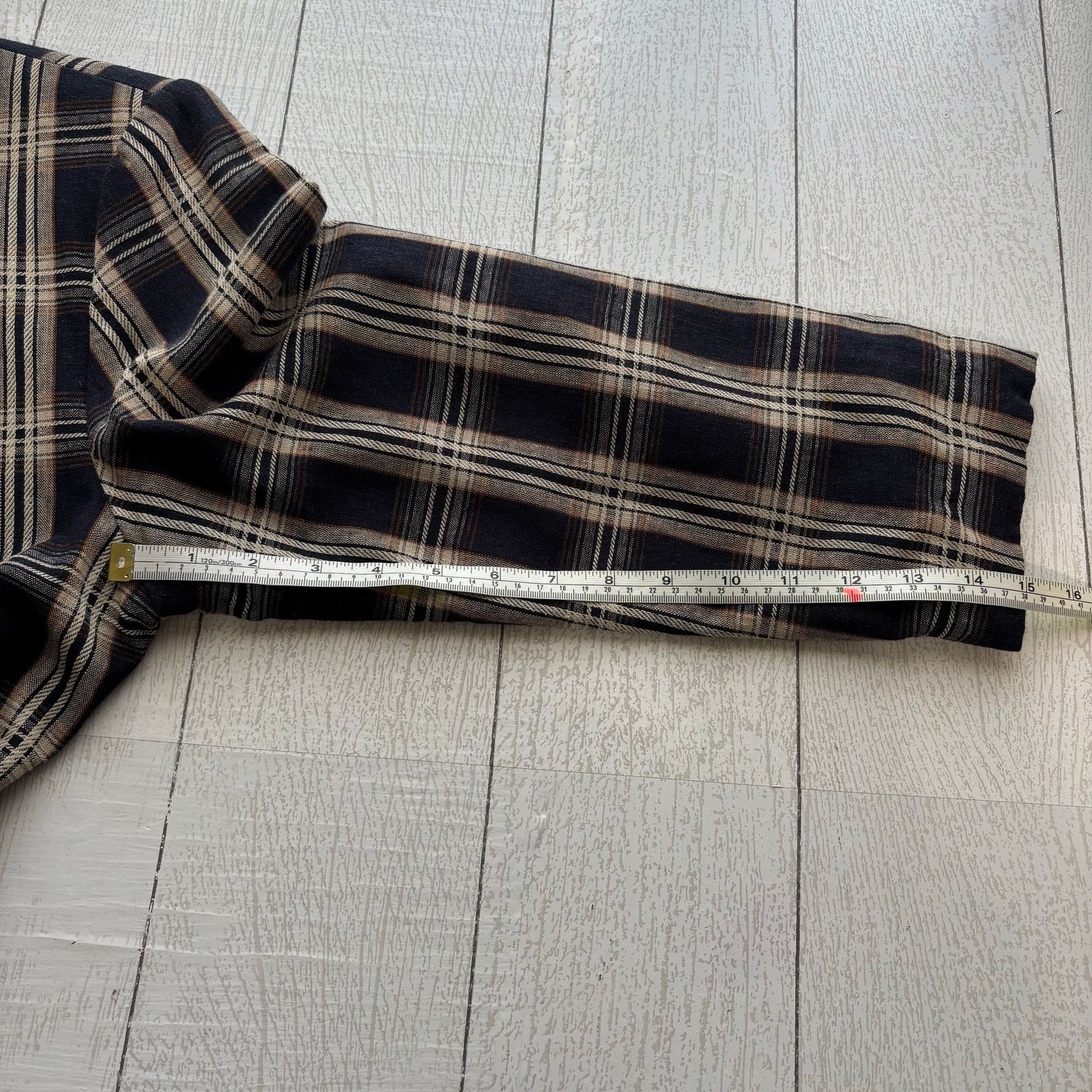 Other Vintage Requirements Plaid Linen Blend Jacket Size 16 Size XXL / US 16-18 / IT 52-54 - 5 Thumbnail