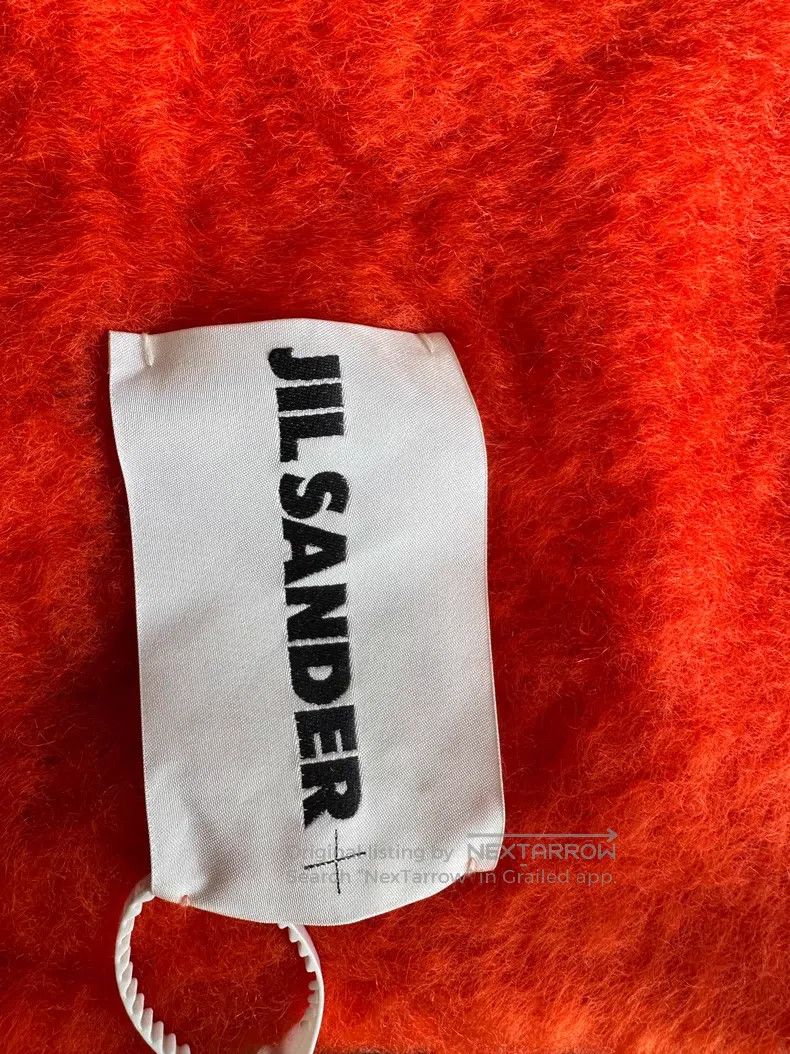 Jil Sander Jil Sander Fall fringed appliquéd mohair-blend scarf Size ONE SIZE - 4 Thumbnail