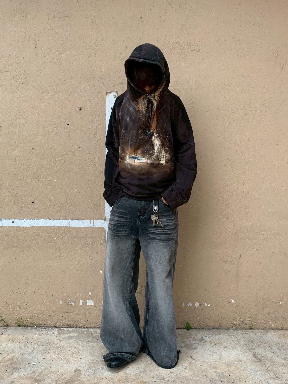 Other 1/1 Faded DARKPULL Patchwork Hoodie Half Zip like Kapital Size US XL / EU 56 / 4 - 5 Thumbnail