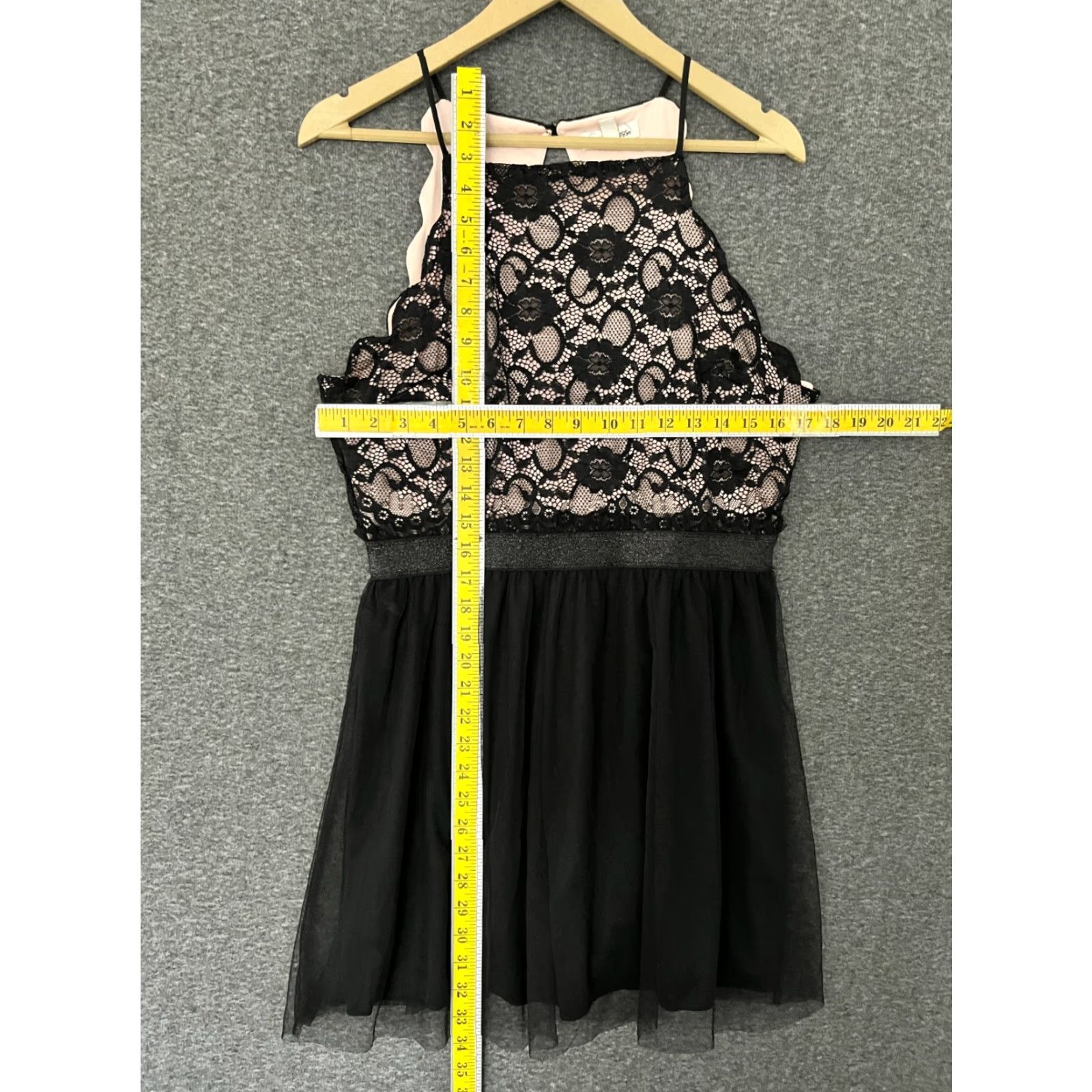 Vintage Speechless Black Lace Dress Mini XL Sleeveless Formal Party Cocktail Floral Square Neck Women's XL Black Size XL / US 12-14 / IT 48-50 - 4 Thumbnail