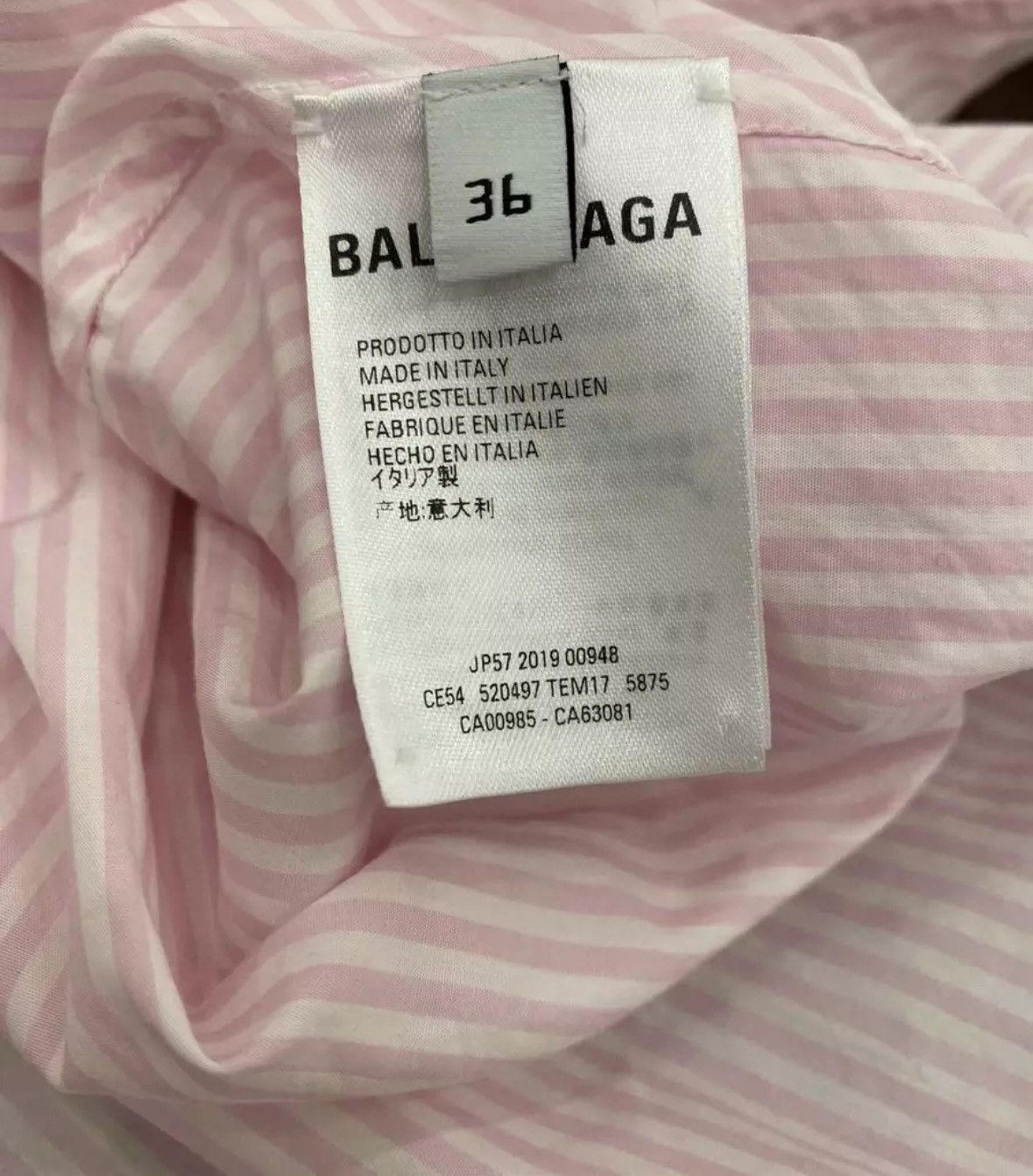 Balenciaga Balenciaga Pink Ribbon Back Letter Shirt Size US M / EU 48-50 / 2 - 5 Thumbnail