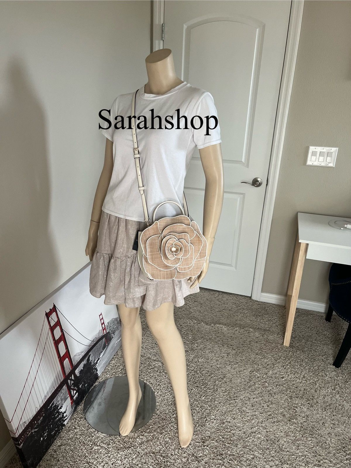Kate Spade Kate Spade Flora 3D Rose Straw Crossbody Size ONE SIZE - 9 Thumbnail