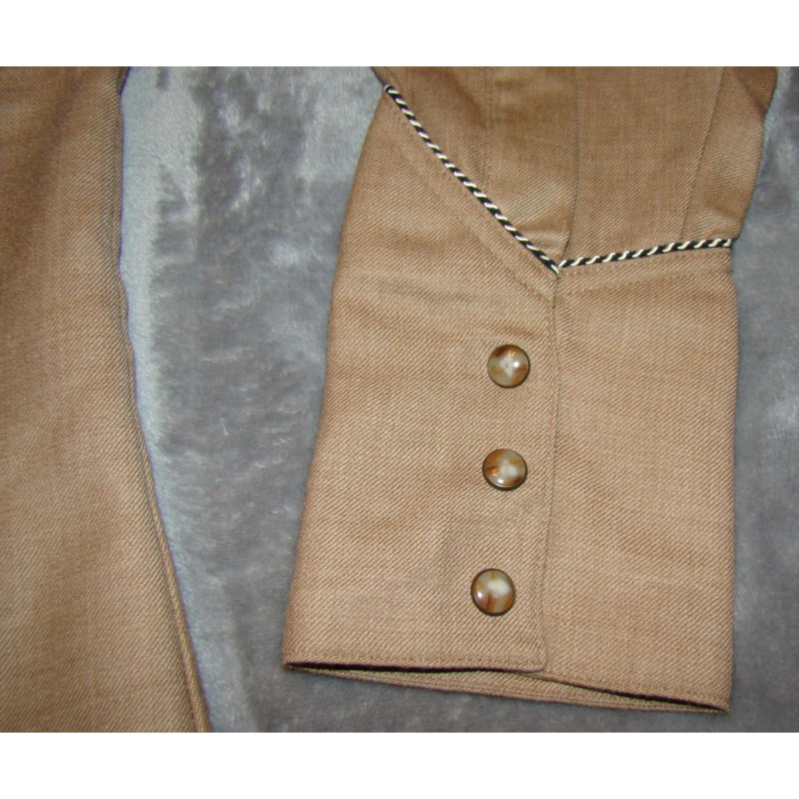 Pendleton VINTAGE Pendleton Zephyr Cloth Womens L Virgin Wool Long Sleeve Brown Yoked Snap Shirt Size L / US 10 / IT 46 - 3 Thumbnail