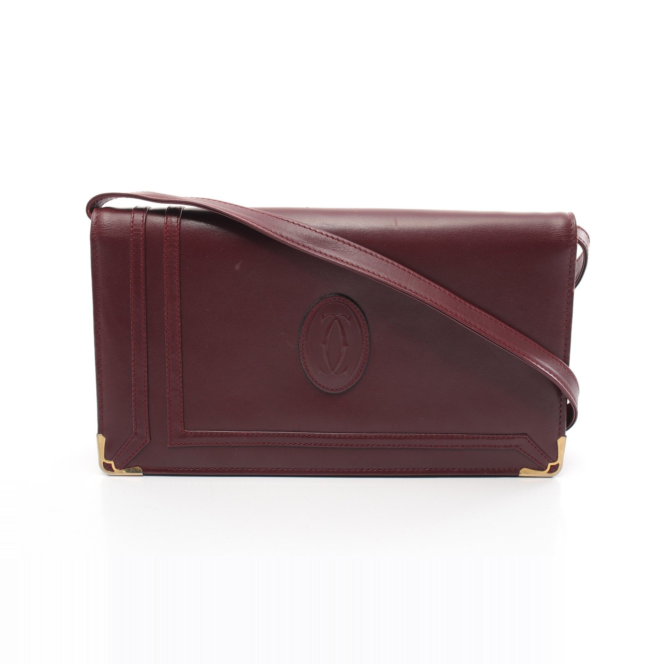 Cartier Cartier Mast Line Shoulder Bag Leather Bordeaux Size ONE SIZE - 1 Thumbnail