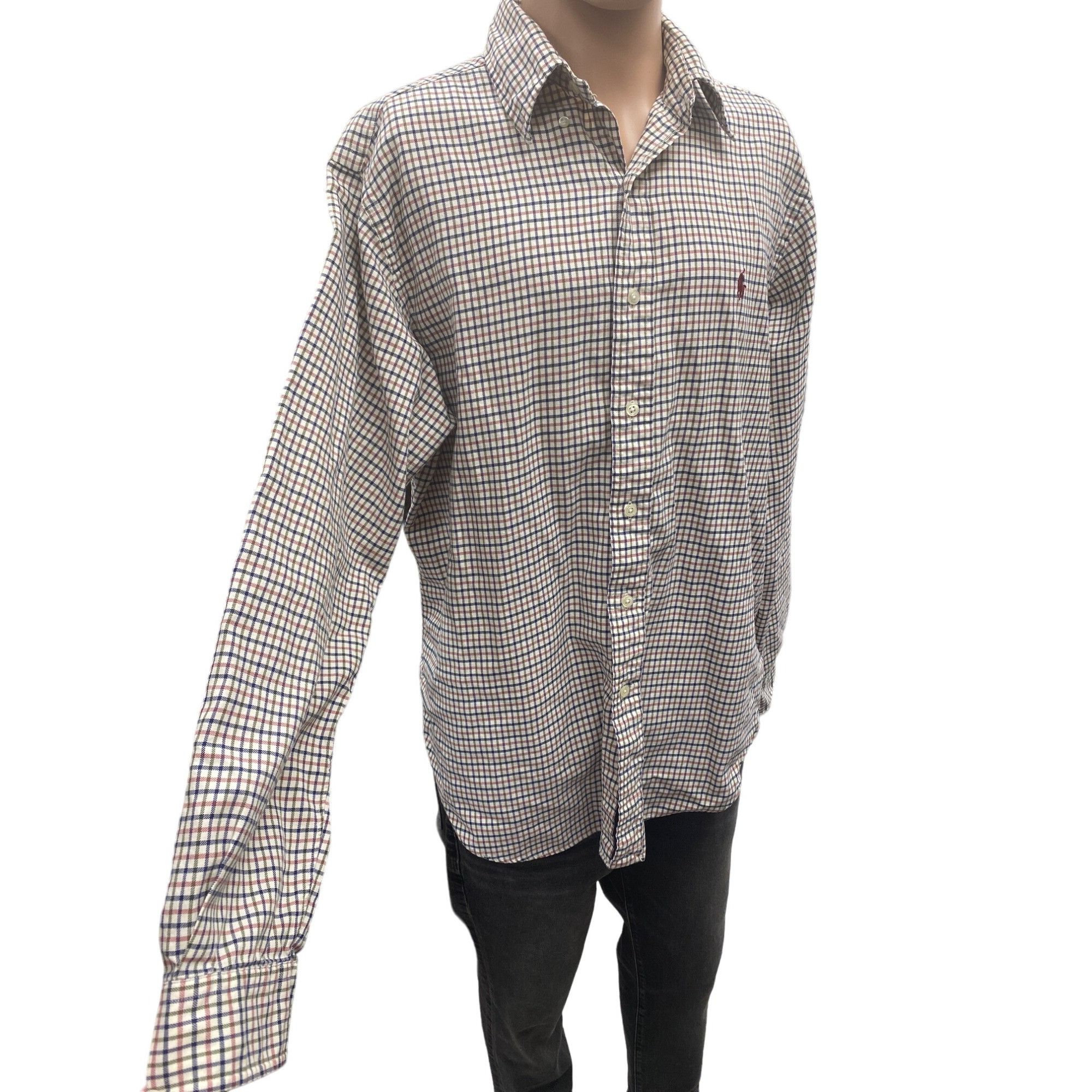 Ralph Lauren Ralph Lauren SKU 514 Mens Plaid Long Sleeve Button Up Shirt Size US L / EU 52-54 / 3 - 3 Thumbnail