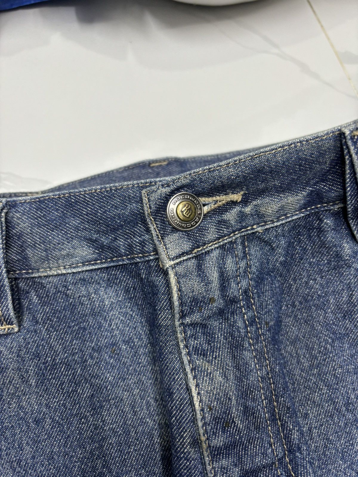 JNCO × Rocawear × Vintage VINTAGE ROCAWEAR BAGGY JEANS DISTRESS RIPS DENIM JEANS Size US 38 / EU 54 - 12 Thumbnail
