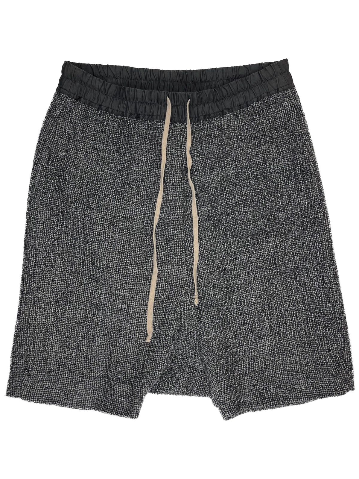 Pre-owned Rick Owens Fw12  Mountain Wool Knit Mainline Pod Shorts In Grey