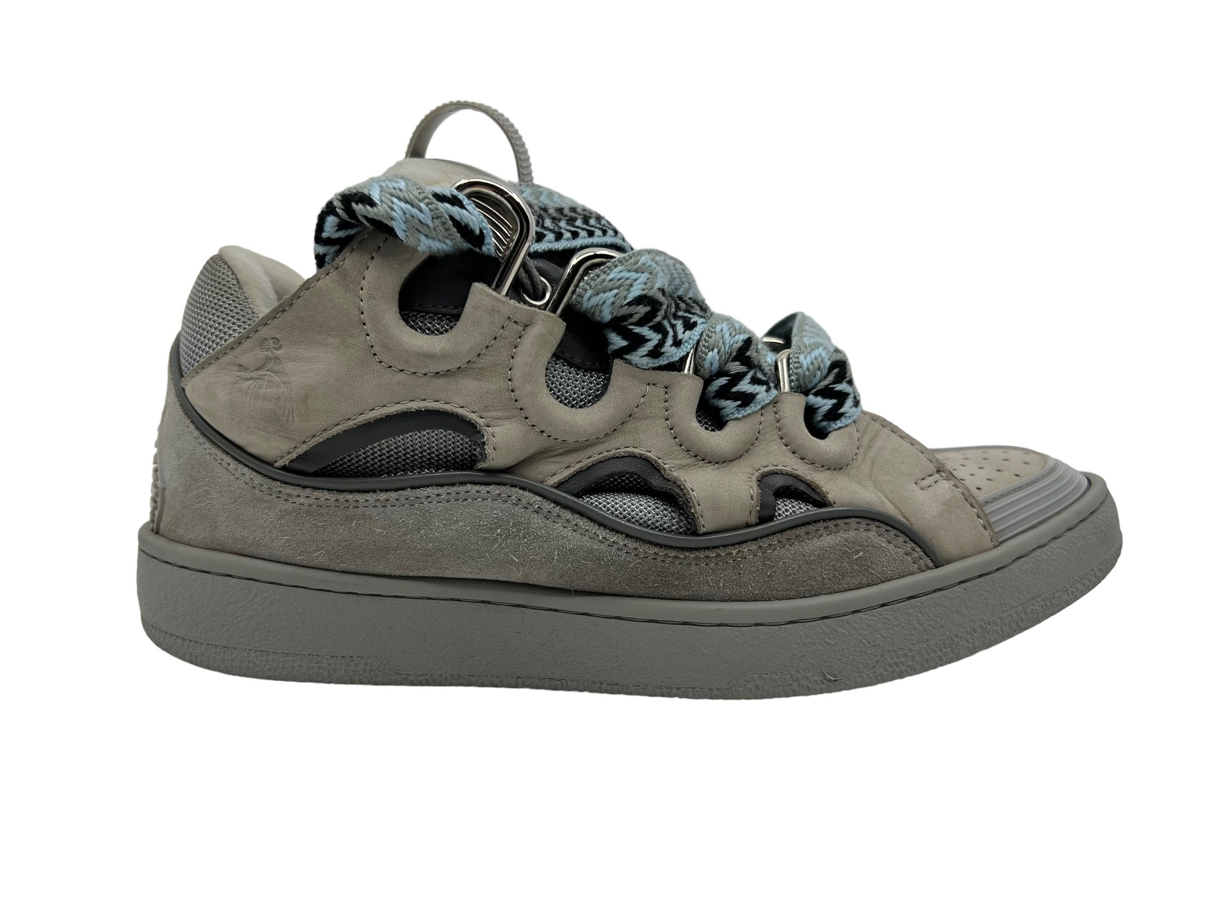 image of Lanvin Curb Shoe Size 42 Pre-Owned in Grey, Men's