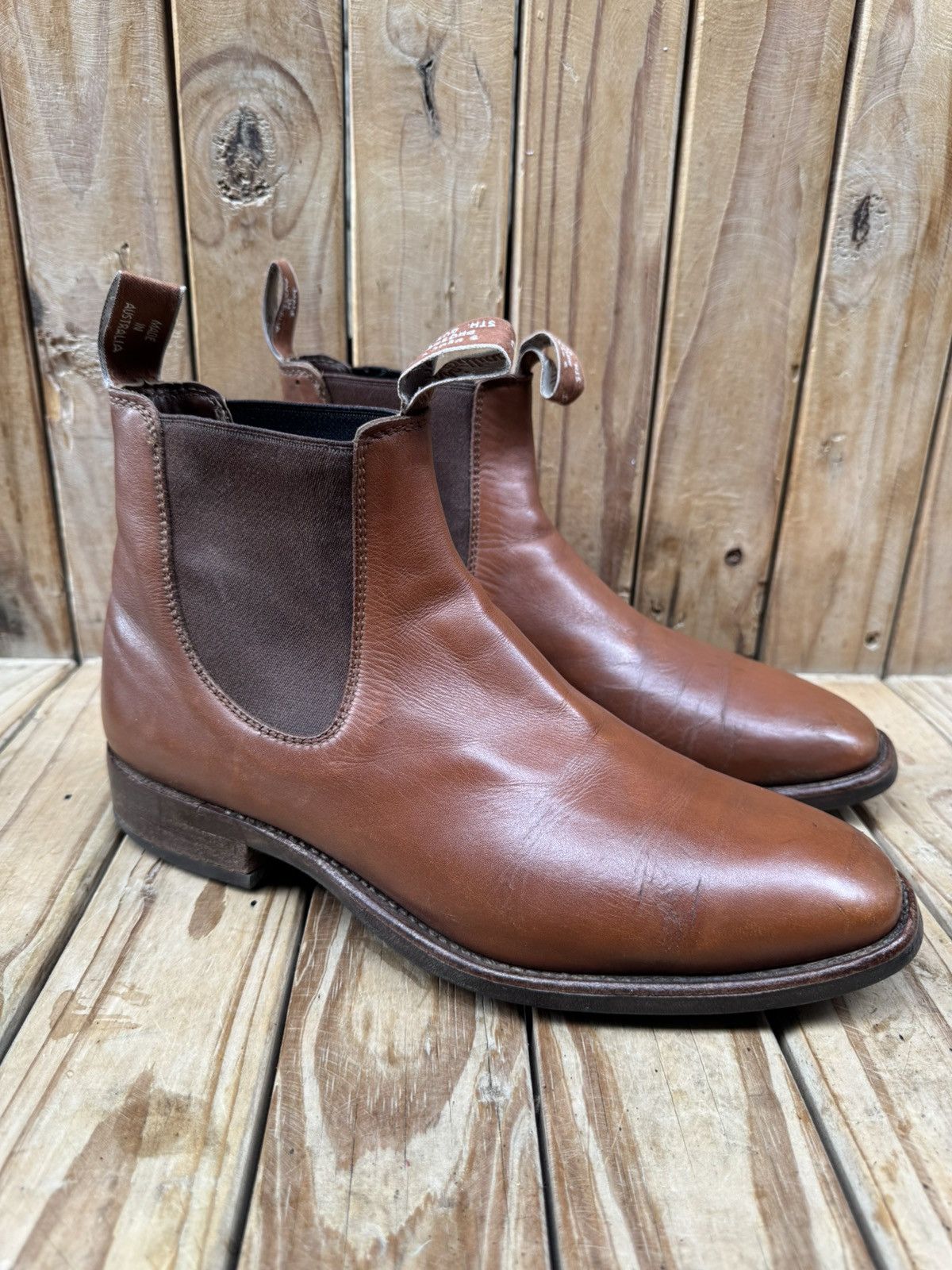 R.M. Williams R.M.Williams Brown leather Australian Men Boots UK 8 H US 9 Size US 9 / EU 42 - 20 Thumbnail