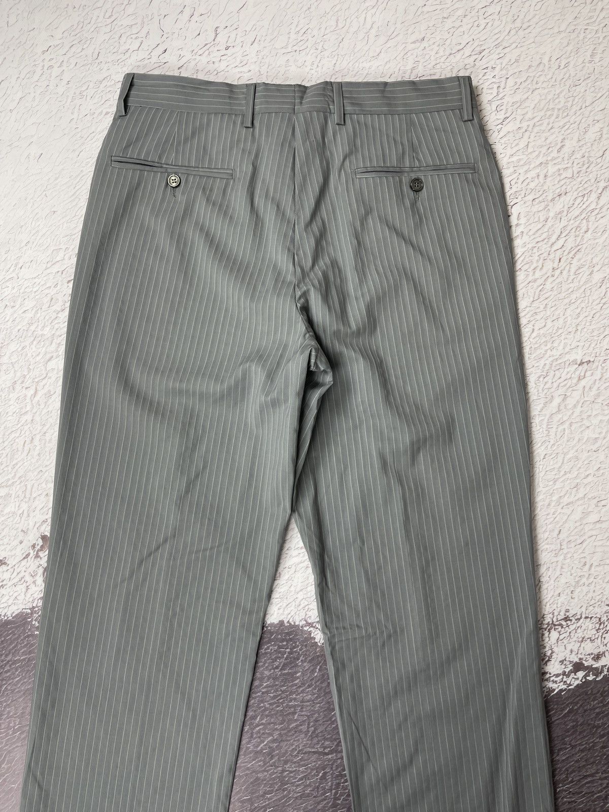 Versace Versace Collection grey striped wool casual pants Size US 32 / EU 48 - 14 Thumbnail
