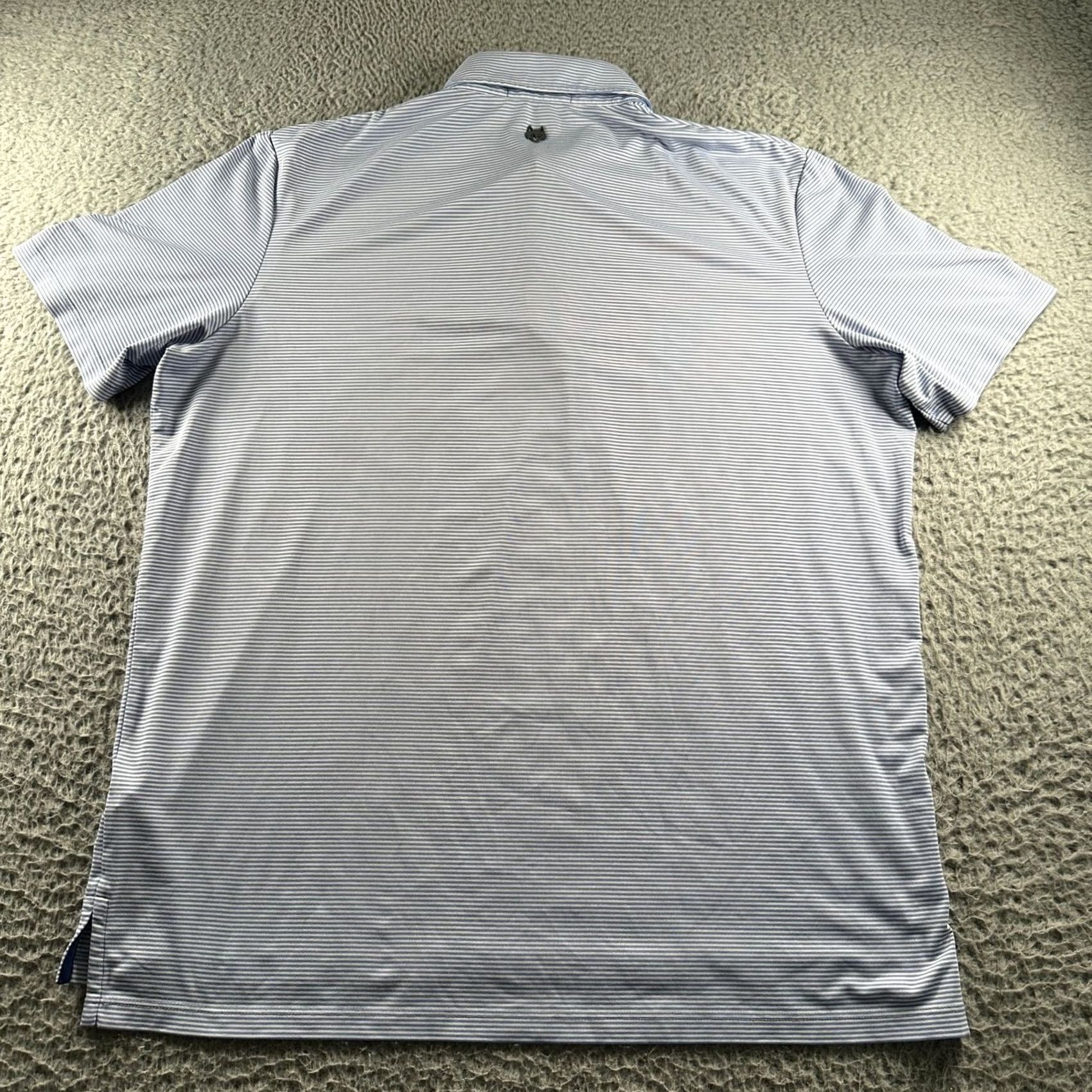 Vintage Greyson Polo Shirt Mens L Blue White Striped Short Sleeve Performance Golf Size US L / EU 52-54 / 3 - 6 Thumbnail