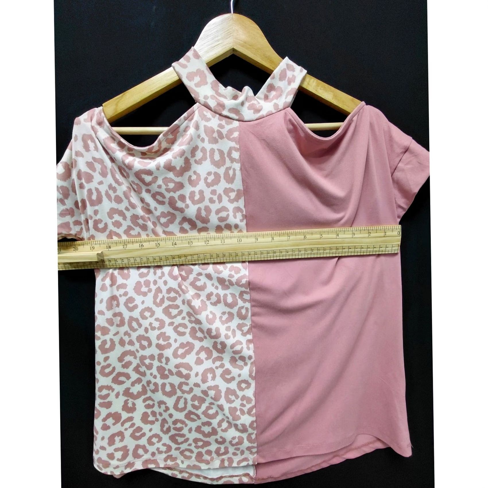 Pinko ODDI Pink Leopard Print Cutout Neck Short Sleeve Top Size M Women Size M / US 6-8 / IT 42-44 - 7 Thumbnail