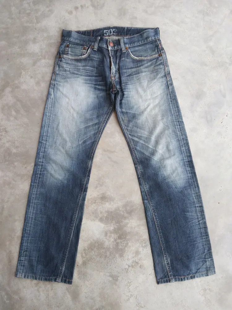Japanese Brand Vintage Faded Blue Edwin Distressed Jeans 32x30 Size US 32 / EU 48 - 1 Thumbnail