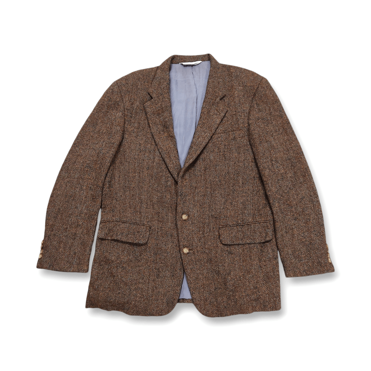Harris Tweed Vintage 70s HARRIS TWEED Scottish Wool Blazer Jacket Size 44L - 2 Thumbnail