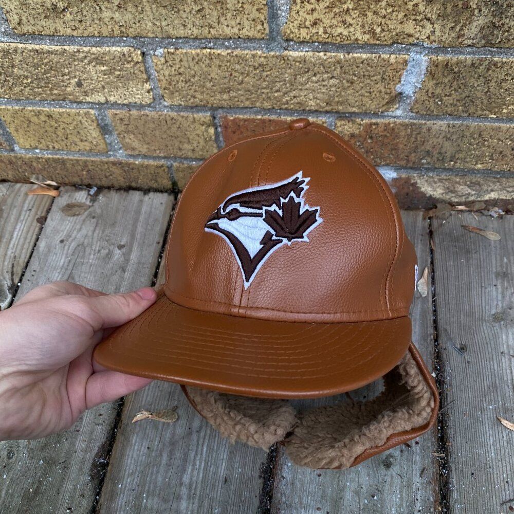 New Era Vintage New Era Toronto Blue Jays Leather Sherpa Baseball C Size ONE SIZE - 6 Thumbnail