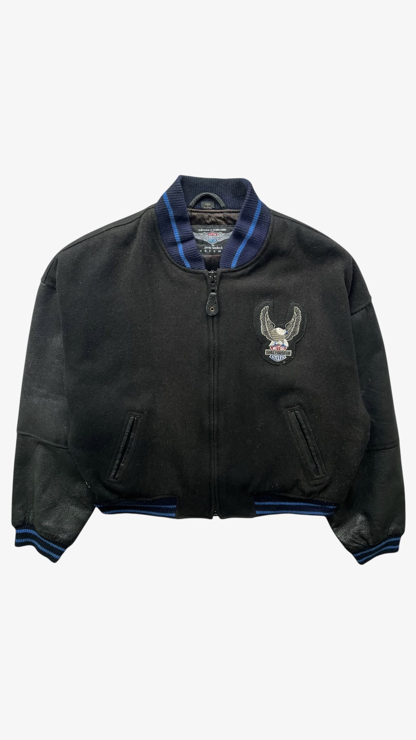 Harley Davidson Vintage 90s Men's Harley Davidson & Marlboro Varsity Jacket Size US M / EU 48-50 / 2 - 2 Thumbnail