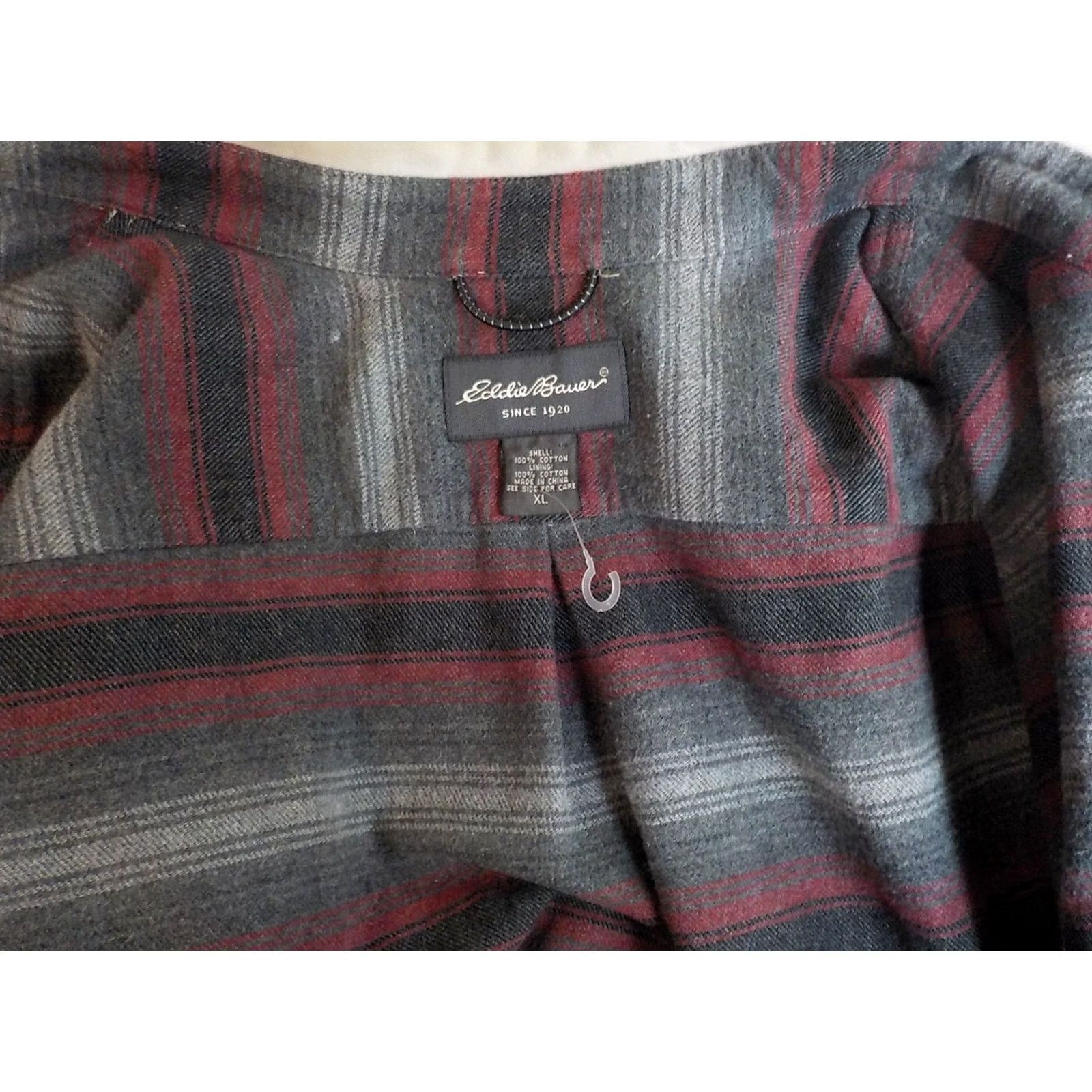 Eddie Bauer EDDIE BAUER Shacket Mens Shirt Jacket Beige Plaid Lined Wool 100% Cotton XL Button Pocket 2 Open Casual Vintage Bedtime? Size US XL / EU 56 / 4 - 4 Thumbnail