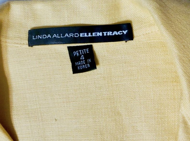 Ellen Tracy Linda Allard Ellen Tracy Yellow Linen Jacket Sz 4P Tailored Size S / US 4 / IT 40 - 4 Thumbnail