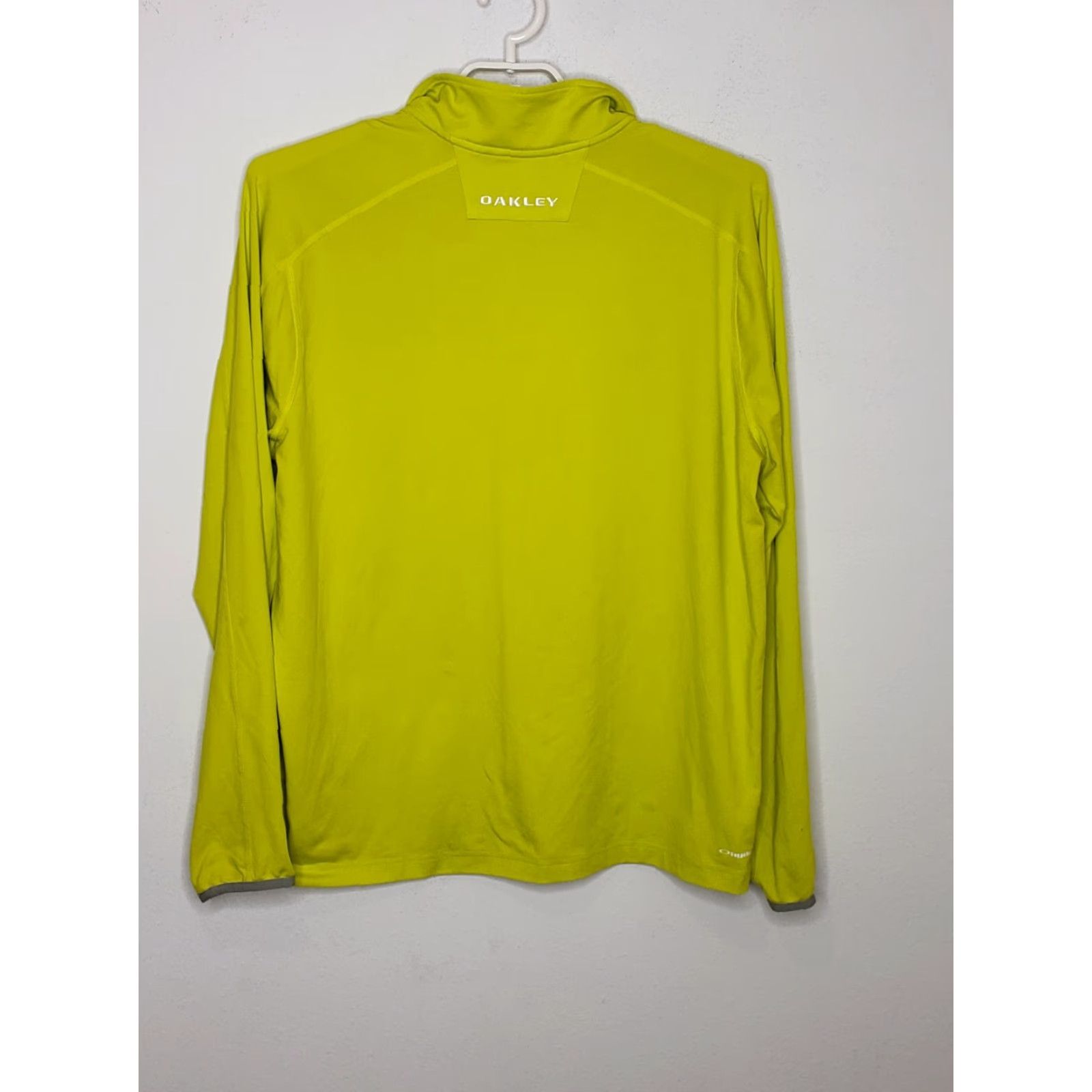 Oakley Oakley Jacket Men Large Neon Yellow 1/4 Zip Pullover Regular Fit Long Sleeve Lightweight Logo Size US L / EU 52-54 / 3 - 3 Thumbnail