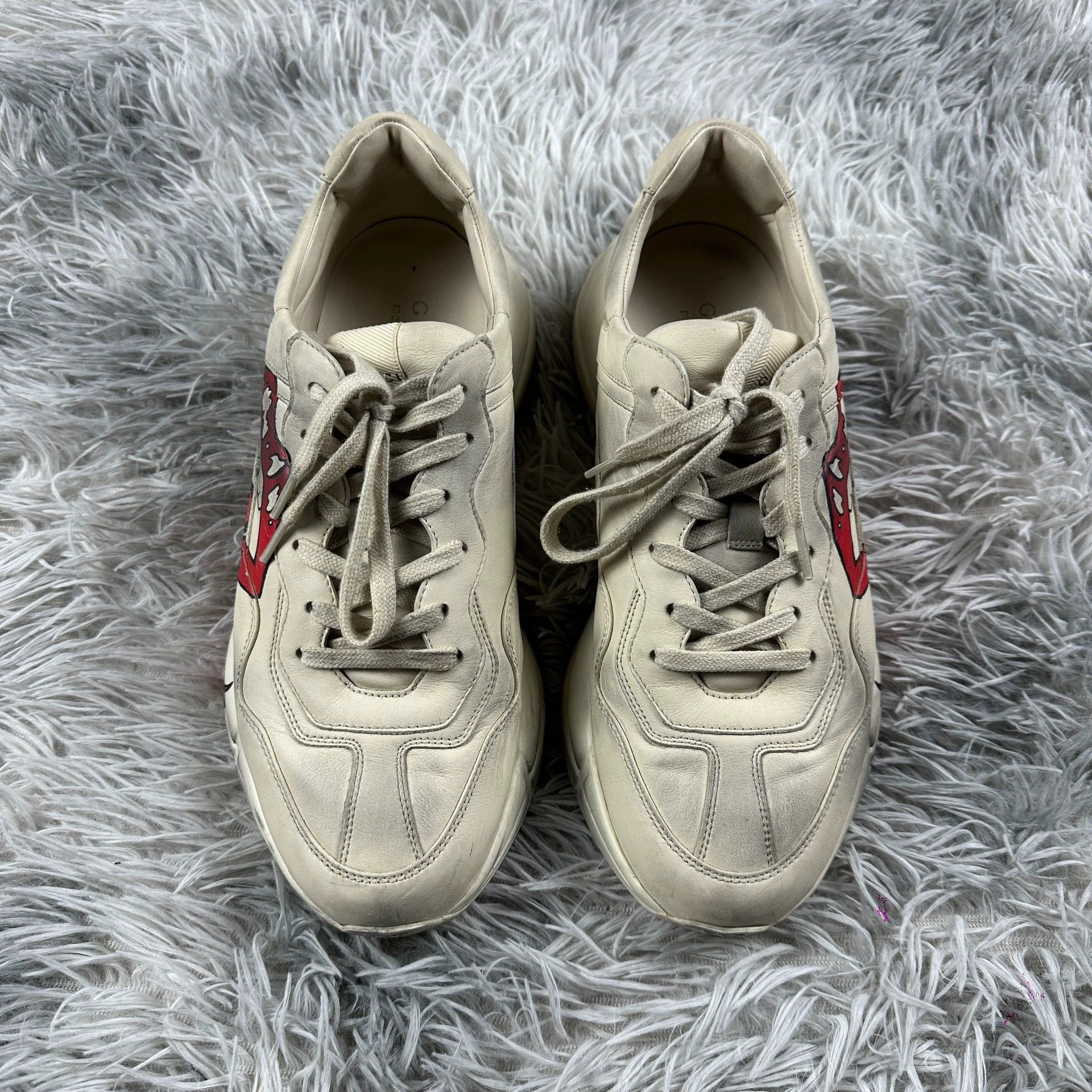 Gucci gucci rhyton lip print sneakers size 43 Size US 10 / EU 43 - 9 Thumbnail