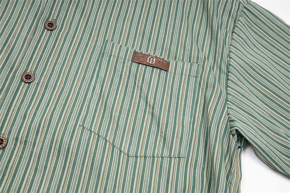 Japanese Brand × Vintage Japanese retro vertical stripes loose casual lapel shirt Size US L / EU 52-54 / 3 - 4 Thumbnail