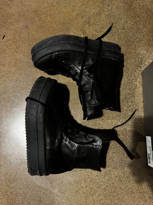 Rick Owens Rick Owens Black Mega Bumper Sneaker Sz 44 Exaggerated Sole ...