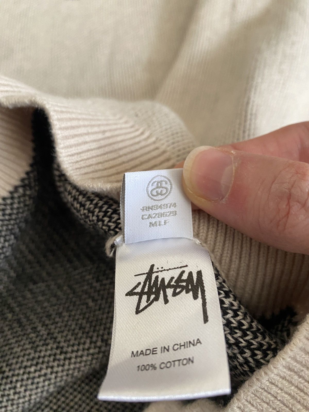 Stussy Stussy beige cream stock logo knit vest Size US M / EU 48-50 / 2 - 6 Thumbnail