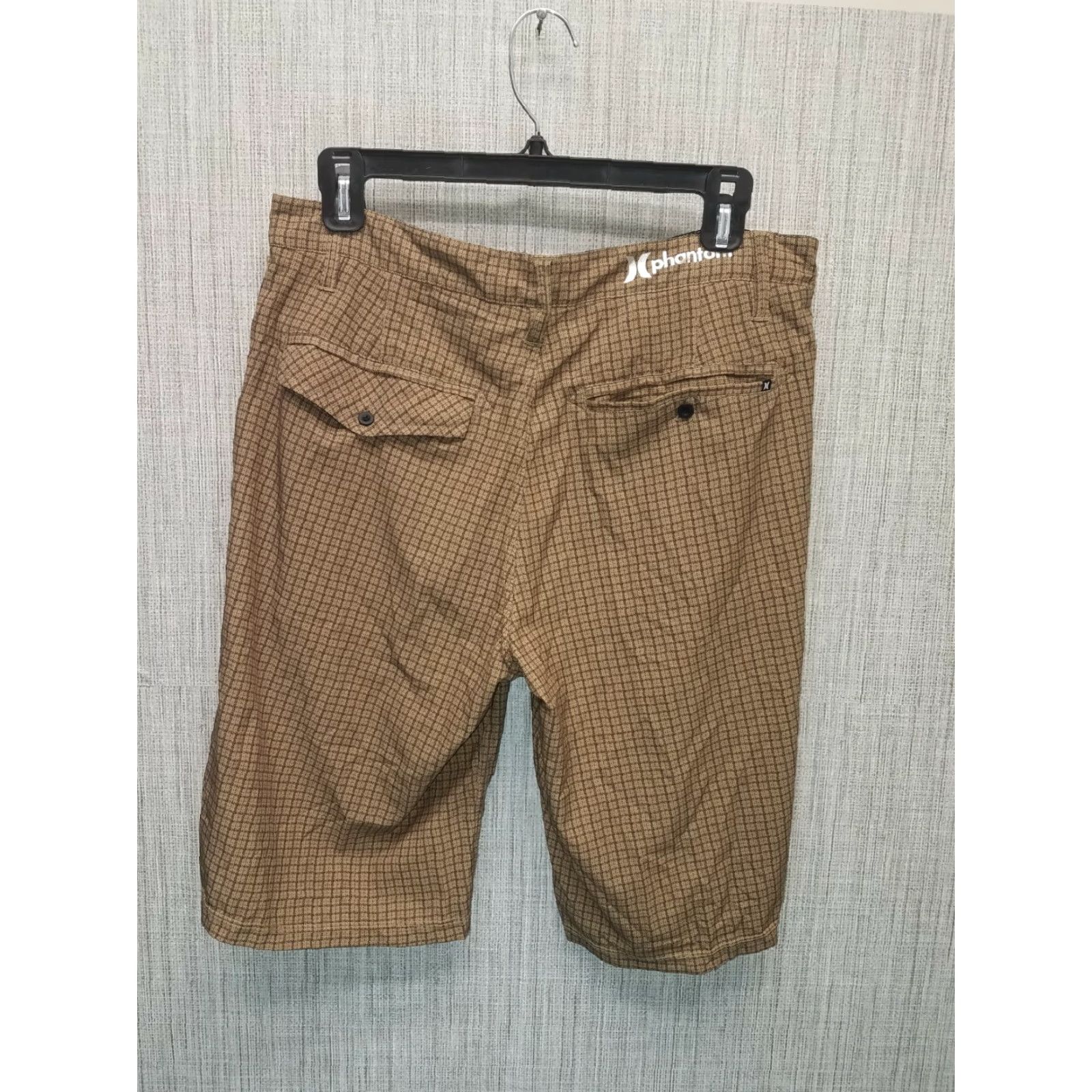 Hurley Hurley Phantom Plaid Shorts Mens 30 Brown Board Casual Size US 30 / EU 46 - 6 Thumbnail