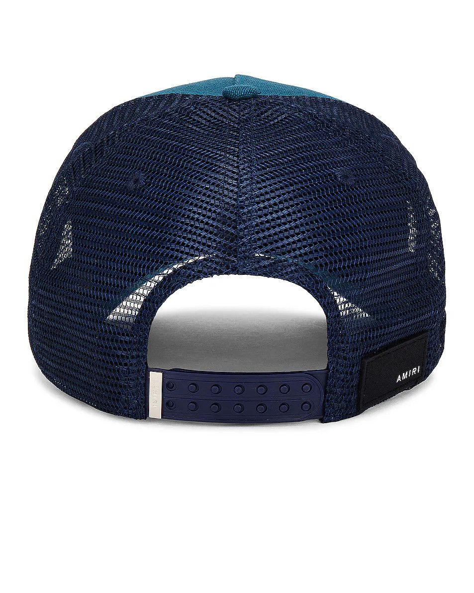 Amiri o1gr1nt0525 Size: OS / Script Trucker Hat / Cap in Teal Size ONE SIZE - 2 Thumbnail
