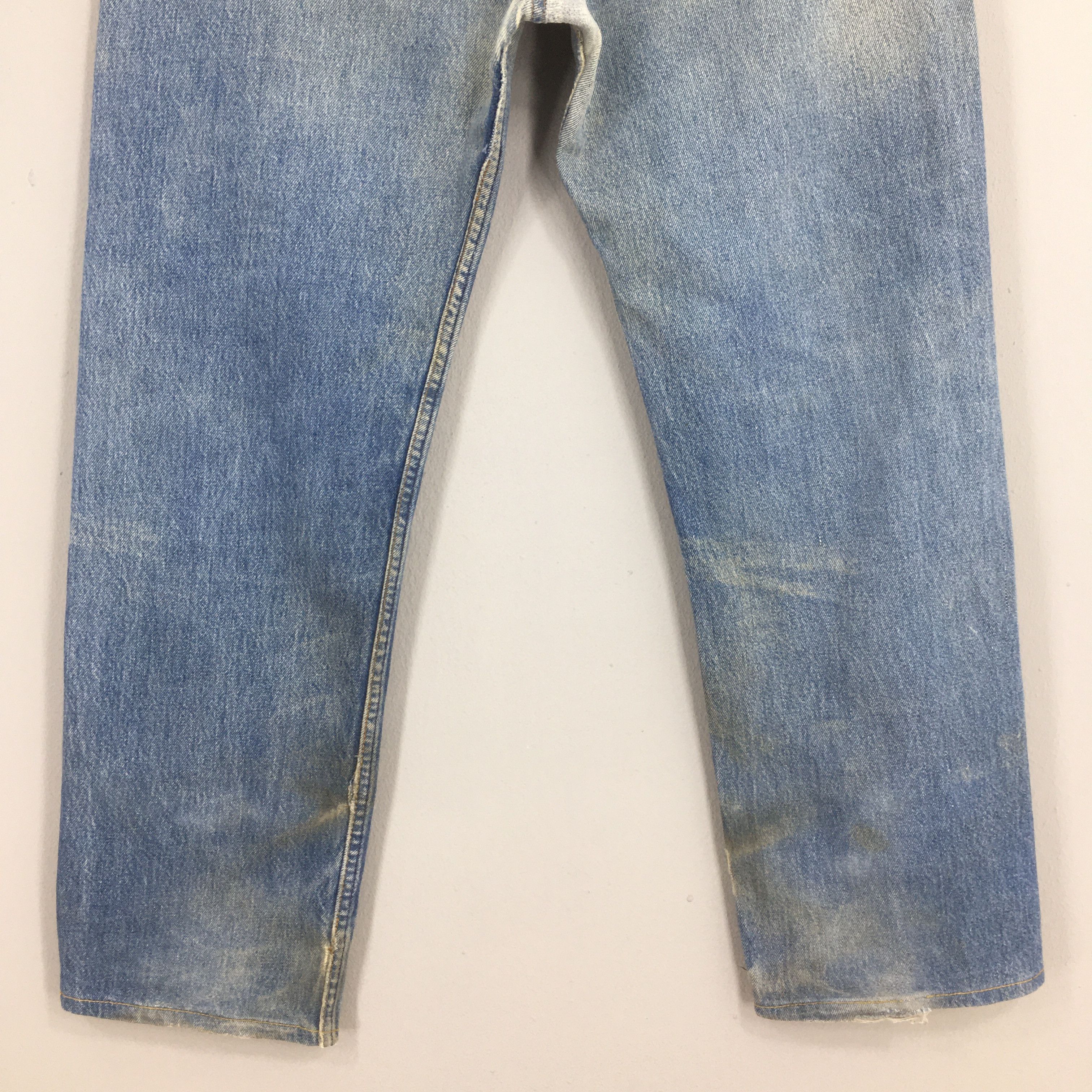Size 34x29 Vintage 90s Levi's 501 Faded Blue Jeans