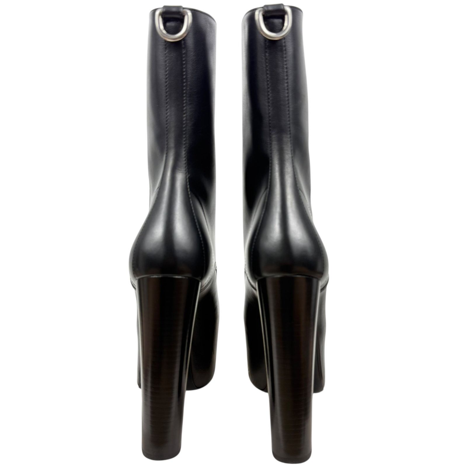 Saint Laurent Paris New Saint Laurent Cherry Lace Up Leather Platform Boots Size US 7.5 / IT 37.5 - 7 Thumbnail