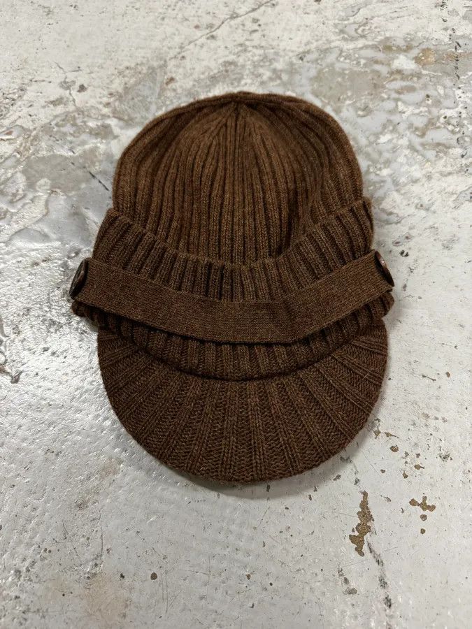 Diesel 2000s Diesel Brown Wool Relaxed Cozy Beanie Cap Size ONE SIZE - 6 Thumbnail