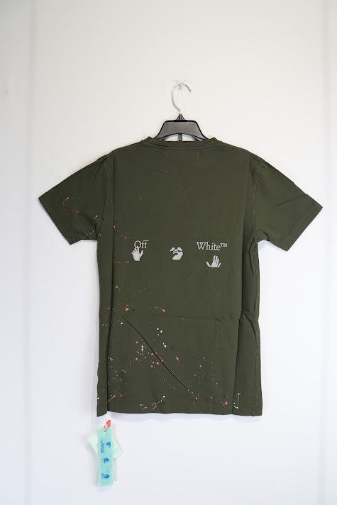 Off-White o1rshd1 Vintage Pant Short Sleeve Tee in Green Size US XXS / EU 40 - 7 Thumbnail