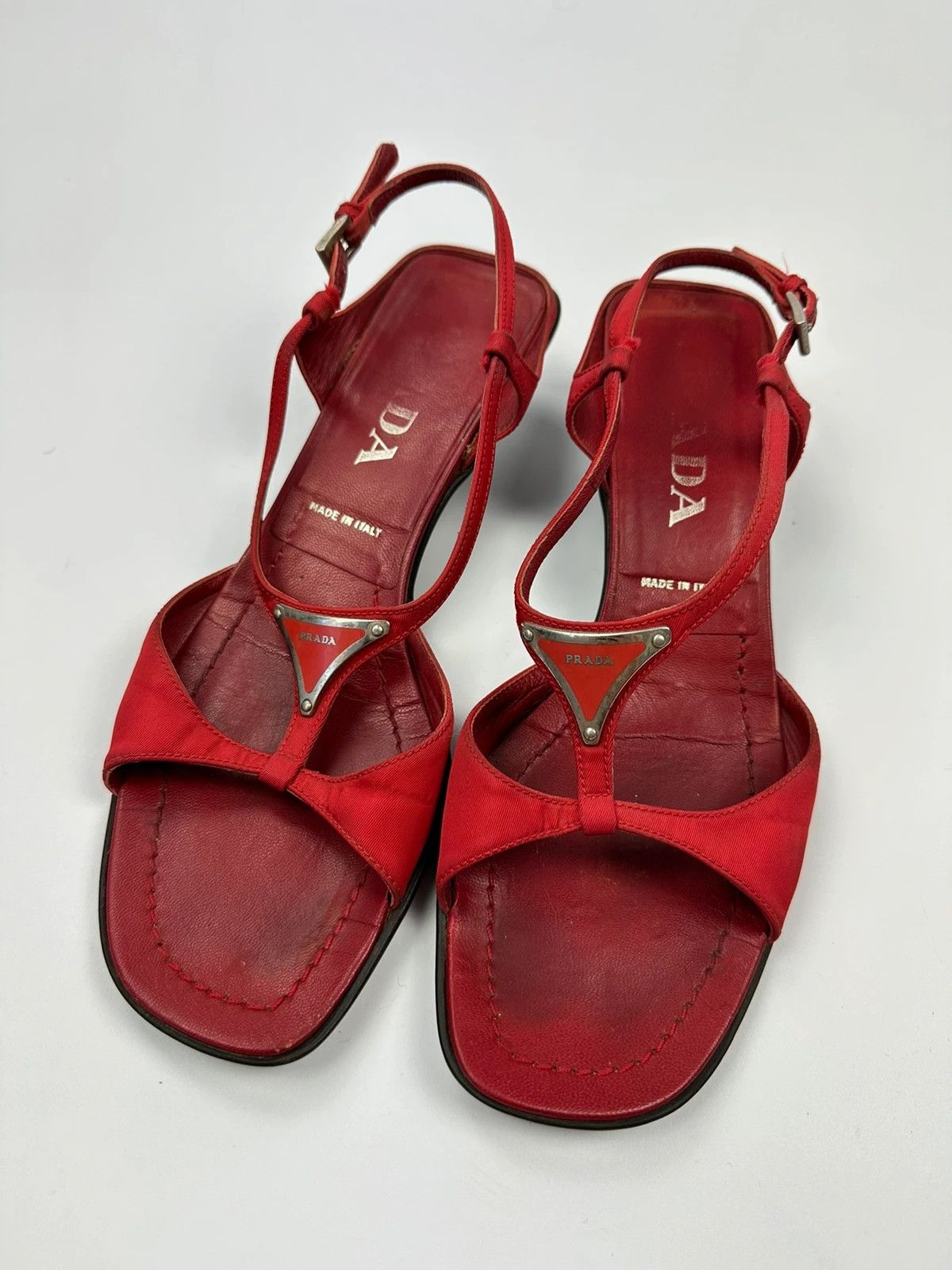 Prada Prada Milano SS2000 Red SlingBack Pumps Heels Size US 6 / IT 36 - 6 Thumbnail