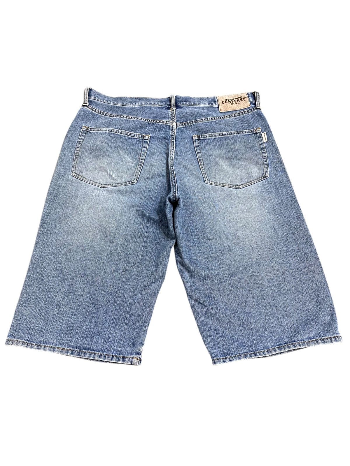 Converse Vintage Converse Est 1908s Faded Distressed Short Jeans Size US 35 - 2 Thumbnail