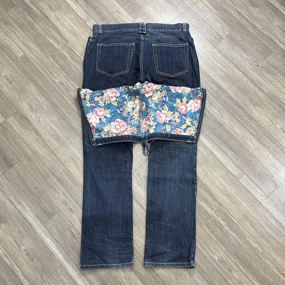 If Six Was Nine × Japanese Brand × PPFM Vintage PPFM Double Waist Hybird Flowers Jeans Size US 30 / EU 46 - 15 Thumbnail