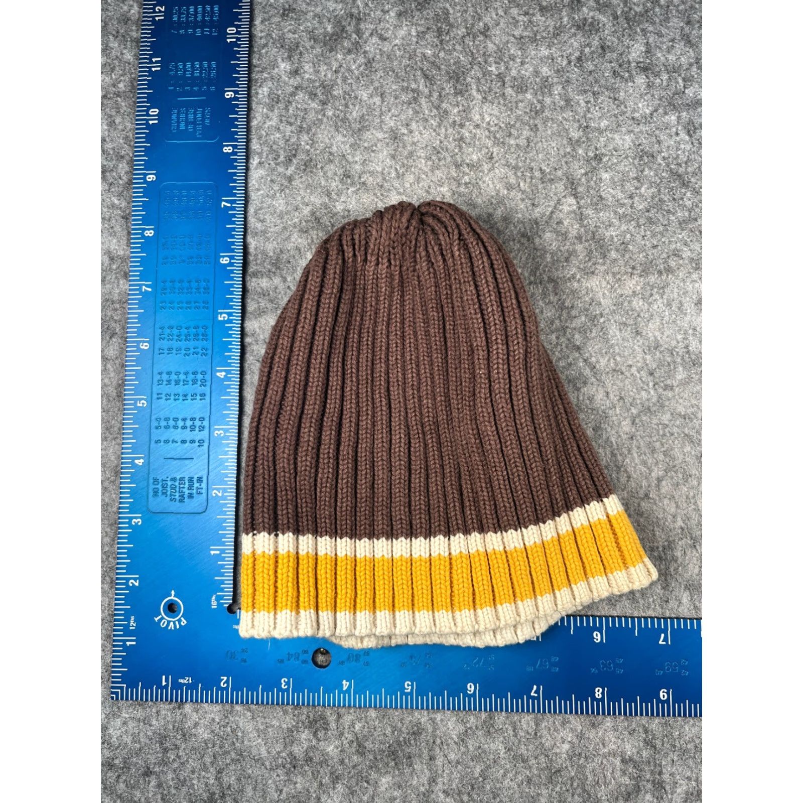 American Eagle Outfitters American Eagle Outfitters Beanie Hat Adult One Size Brown Cotton Knit Size ONE SIZE - 5 Thumbnail