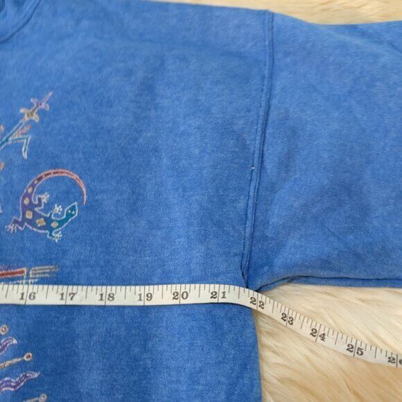 Hanes × Vintage Vintage Sedona Blue Graphic Crewneck Sweater Size Large Size US L / EU 52-54 / 3 - 4 Thumbnail