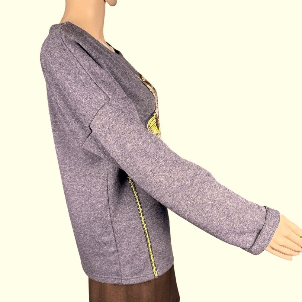Custo Barcelona Custo Barcelona Embroidered French Terry Brown Sweatshirt S Size L / US 10 / IT 46 - 3 Thumbnail