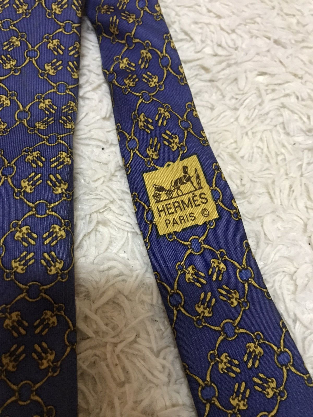 Hermes ‼️VTG HERMES TIES 100% SILK MADE IN FRANCE‼️ Size ONE SIZE - 2 Thumbnail