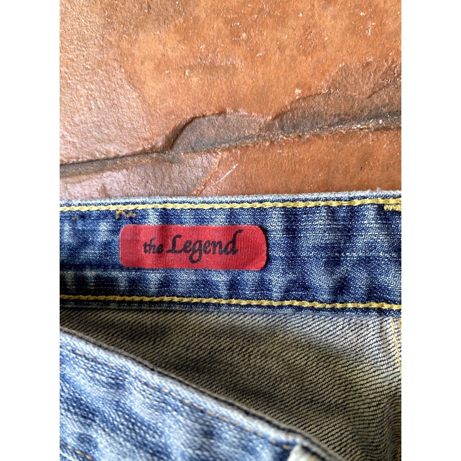 Vintage VINTAGE AG Adriano Goldschmied The Legend Flared Jeans 28R Denim Distressed 5-Pocket Women's Blue Slim Fit Distressed Pockets 33in Inseam Jeans Women Size 28" / US 6 / IT 42 - 5 Thumbnail