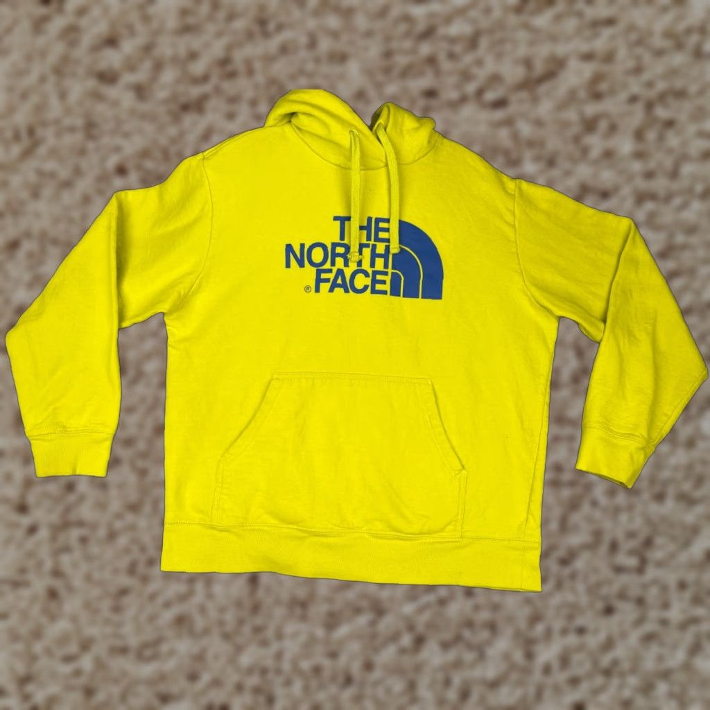 The North Face The North Face Hoodie Large Yellow Pullover Jersey Half Dome Logo Sweater Mens Size US L / EU 52-54 / 3 - 1 Thumbnail