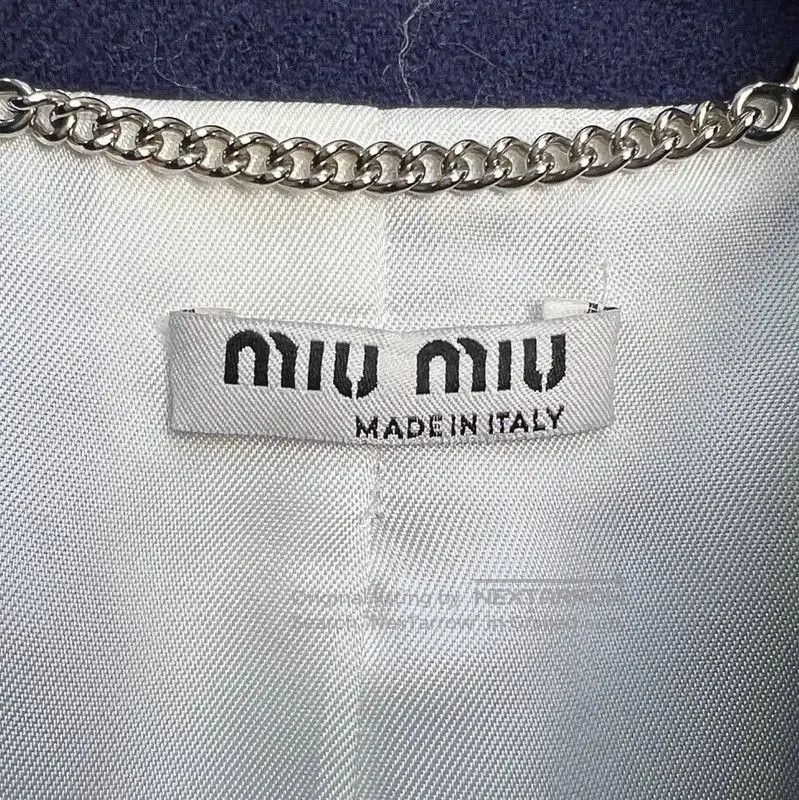 Miu Miu Miu Miu Women's Dark Blue Cotton Coat . Size M / US 6-8 / IT 42-44 - 5 Thumbnail