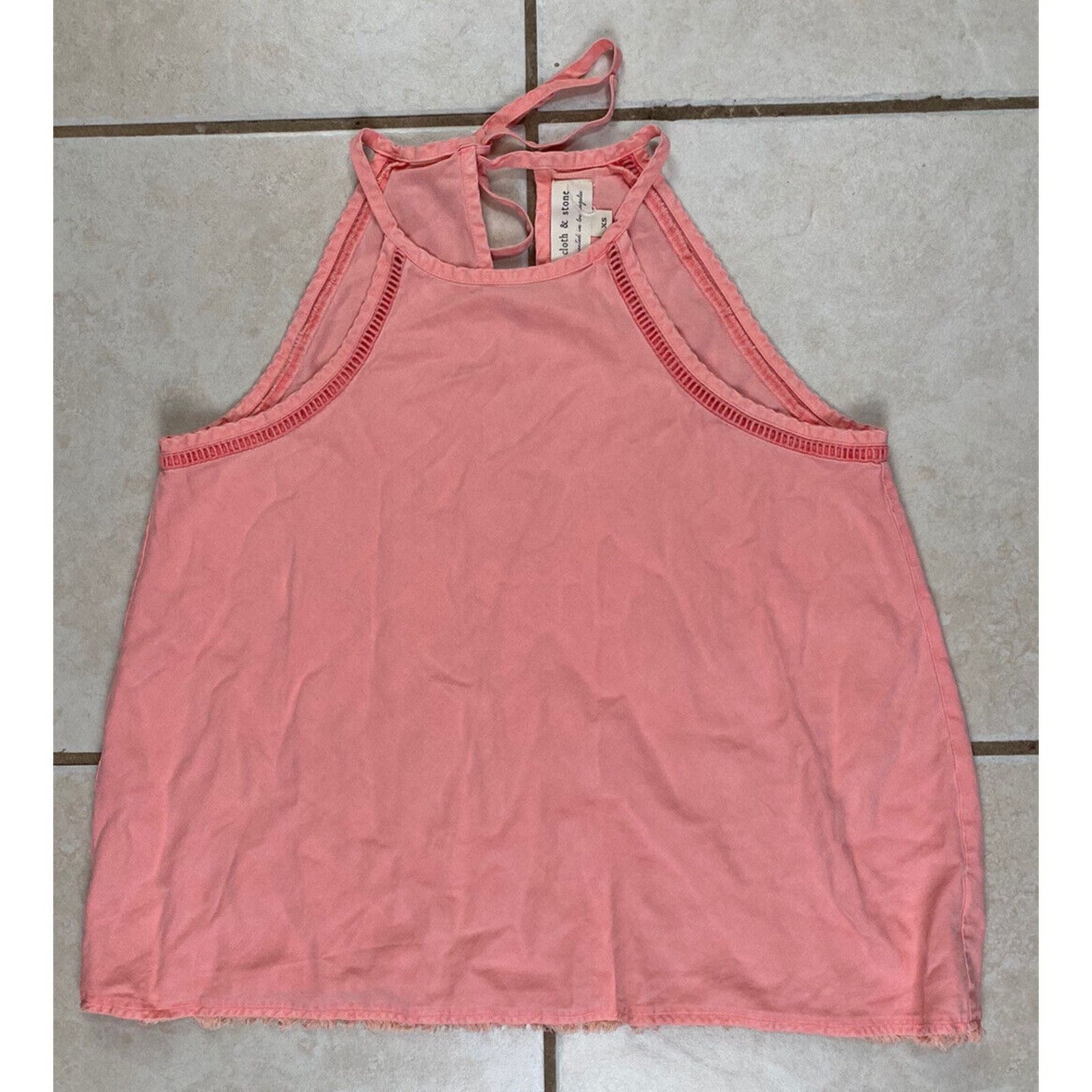 Other Anthropologie Cloth & Stone XS Pink Top Halter Racerback Size XS / US 0-2 / IT 36-38 - 2 Thumbnail